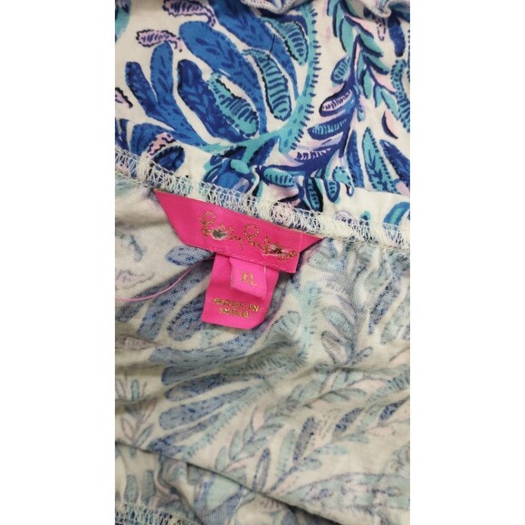 Lilly Pulitzer Loro Swing Mini Dress Printed Ruffle Cotton Resort XL NEW 282365 - Picture 7 of 7